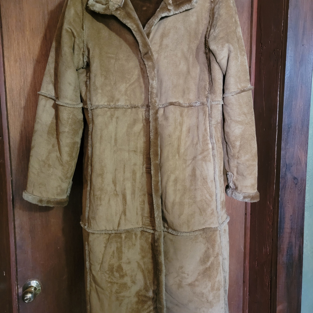 Women's Tan Faux Shearling Coat